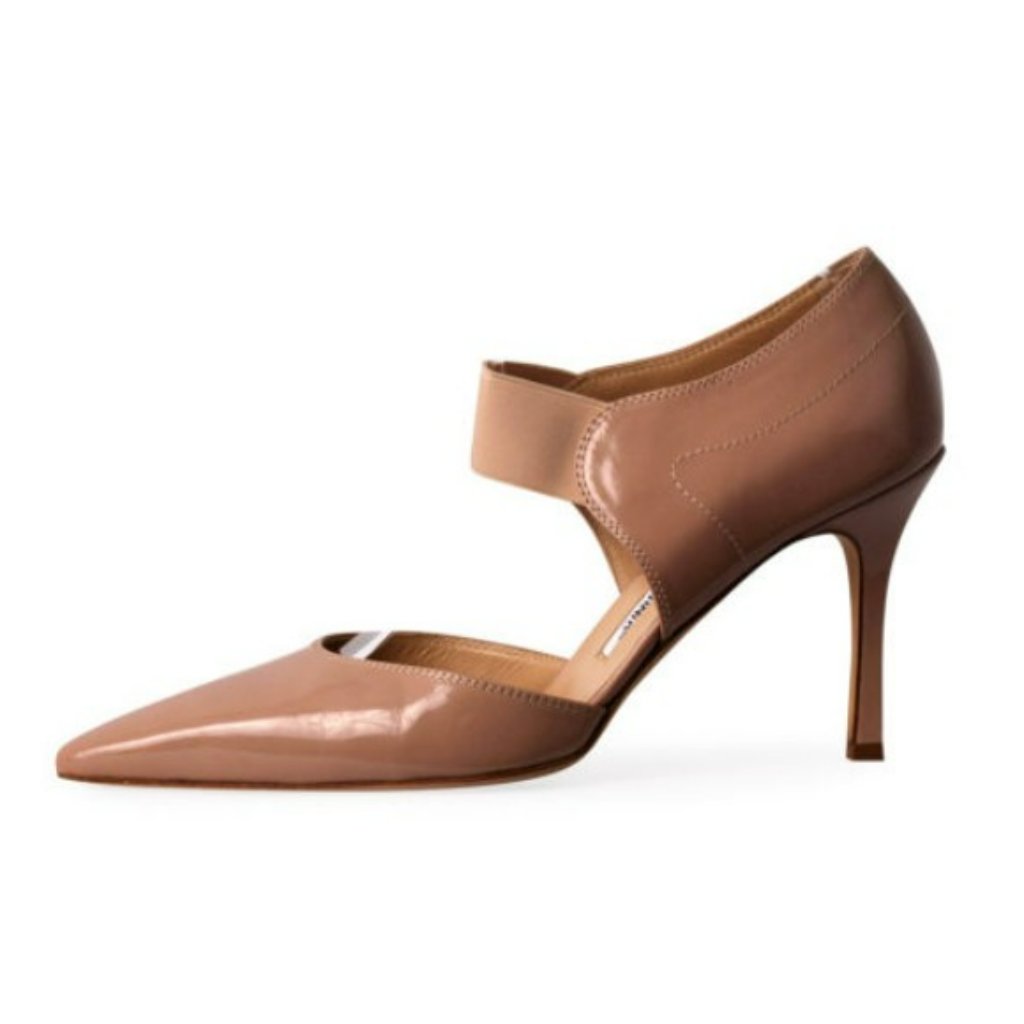 Manolo Blahnik Timen Nude Mary Jane